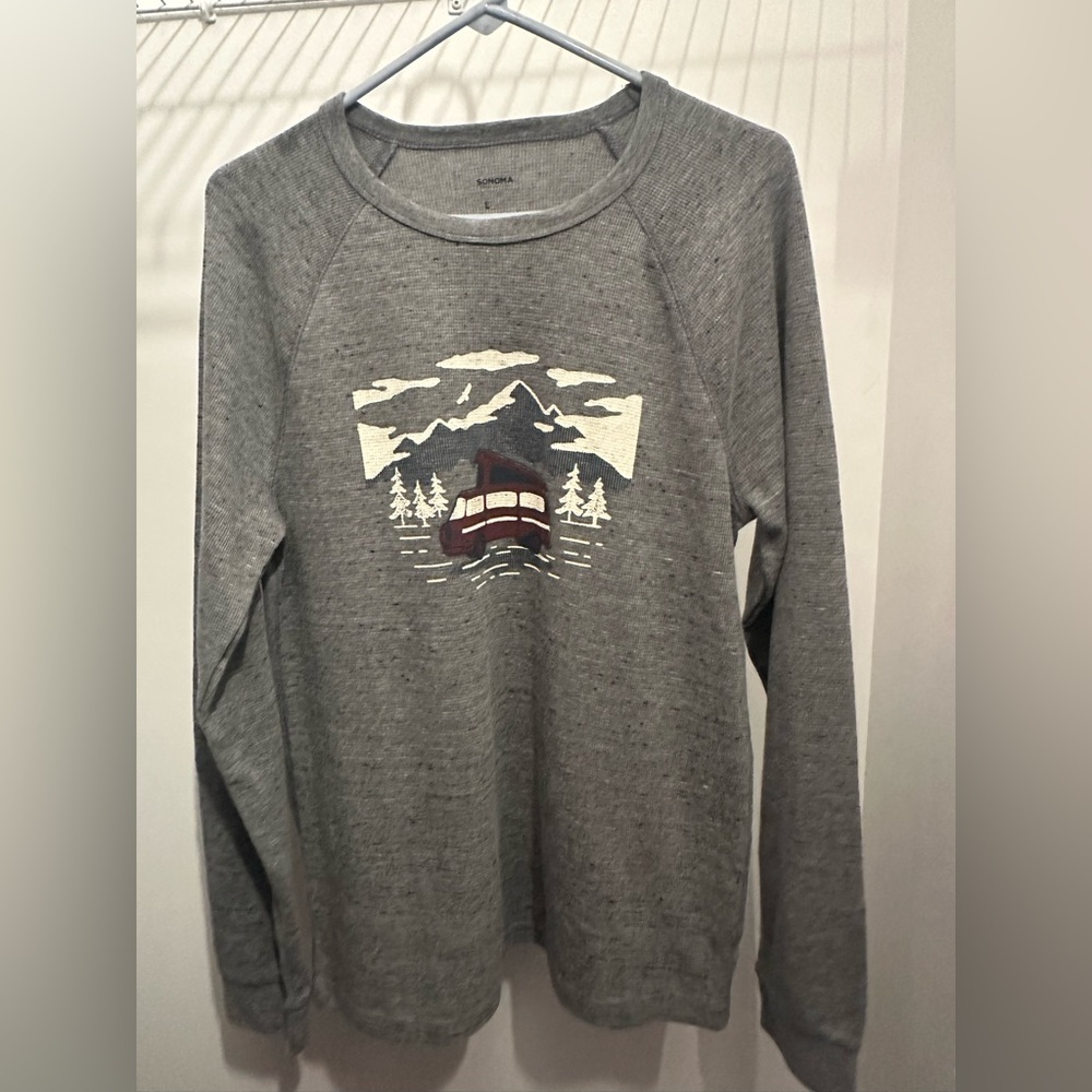 Men's Sonoma Grey Long Sleeve Graphic Tee